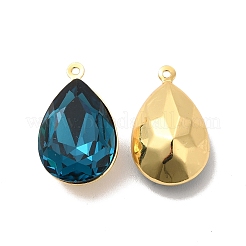 Vero ottone placcato oro 18k con pendenti in vetro&nbsp;KK-177-22G-01