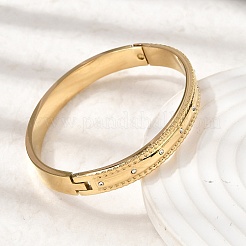Bracelets à charnière en acier inoxydable 304 avec strass pour femmes&nbsp;BJEW-B168-16G