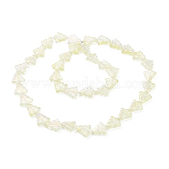 Brins de perles de verre de galvanoplastie transparentes&nbsp;EGLA-C002-FR05