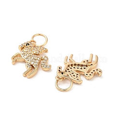 Pendentifs avec zircon cubiques à micro-pavés en laiton&nbsp;KK-B133-03G