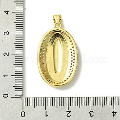 Colgantes de circonita cúbica micro pavé de latón chapado en oro real de 18 quilates&nbsp;KK-H472-17G-01