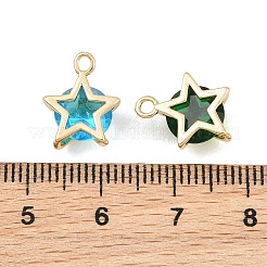Pendentifs de verre en laiton&nbsp;GL-CBABDD8-15G