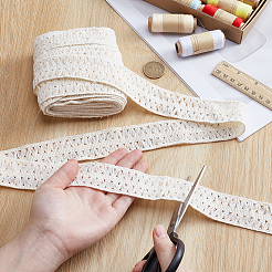 Ruban de dentelle à pompons en coton&nbsp;OCOR-WH0105-197A