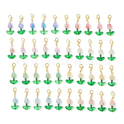 40 pz decorazioni pendenti in acrilico a forma di tulipano&nbsp;HJEW-JM04689-02