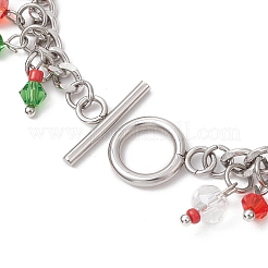 Weihnachtsserie Legierung Emaille Charm Armbänder&nbsp;BJEW-TA00662