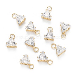 Breloques en laiton zircon cubique clair&nbsp;ZIRC-G170-15