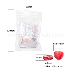 110 pz 11 colori perle di vetro verniciate a spruzzo trasparenti&nbsp;GGLA-YW0001-07