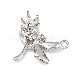 Pendentifs en laiton zircon cubique transparent&nbsp;KK-G545-04P