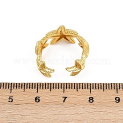 Manschettenringe aus Messing für Damen&nbsp;RJEW-H256-17B-G