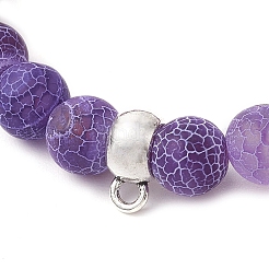 Braccialetti elastici in perline di agata naturale invecchiata per le donne&nbsp;BJEW-JB11412-02