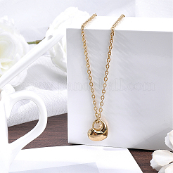 1 pezzo di collana per ceneri con ciondolo a forma di cuore in acciaio inossidabile 304&nbsp;NJEW-CN0001-20G