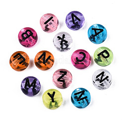 Cuentas acrílicas transparentes de colores mezclados&nbsp;MACR-T038-08