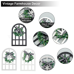 6 pièce de décorations d'affichage en bois naturel de 3 couleurs&nbsp;HJEW-NB0001-16