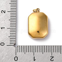 Anhänger aus facettiertem Glas aus Edelstahl 316&nbsp;STAS-K258-48G-05