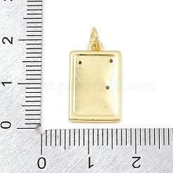 Messing micro pave klare zirkonia anhänger&nbsp;KK-CBADB87-11G