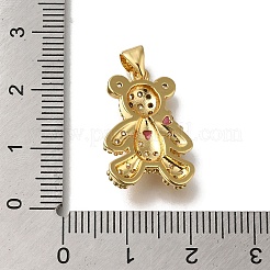 Anhänger aus Messing mit Gestellbeschichtung aus klarem Kubisch Zirkonia&nbsp;KK-G500-26G