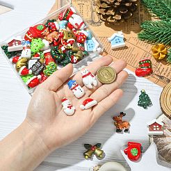 48 stücke 24 arten weihnachtsthema opake harz cabochons&nbsp;RESI-CJ0004-82