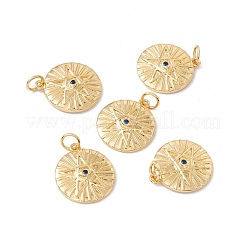 Placage en rack laiton micro pave bleu pendentifs en zircone cubique&nbsp;ZIRC-C040-38G