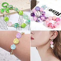 70 Stück 7 Farben undurchsichtige Acryl-Katzenpfotenperlen&nbsp;MACR-CJ0001-48