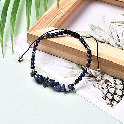 Ensemble de bracelets de perles tressées en pierres naturelles mélangées rondes à puce et à facettes pour fille femmes&nbsp;BJEW-JB06742