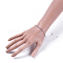 Bracciali di perline intrecciati con filo di nylon regolabile&nbsp;BJEW-JB04374-04