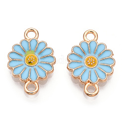 Ciondoli per connettori girasole smaltati in lega di zinco&nbsp;X-ENAM-E011-01KCG