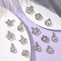 50 Stück 5 Stile aus Kunststoff mit Harz-Strass-Anhängern&nbsp;KY-CJ0001-94