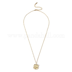 201 colliers pendentifs en acier inoxydable pour femmes&nbsp;NJEW-D055-07G