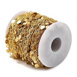 Catene a maglie ovali testurizzate in ottone a 3 fila&nbsp;CHC-L053-01G-03