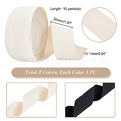 2 Stück 2 Farben 10 Yards flaches Polycotton-Band&nbsp;OCOR-GA0001-68B