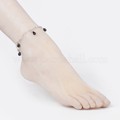 Facettierten natürlichen Edelstein Fußkettchen&nbsp;AJEW-AN00222