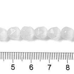 Weiße Katzenaugenperlenstränge&nbsp;G-Q169-E10-01