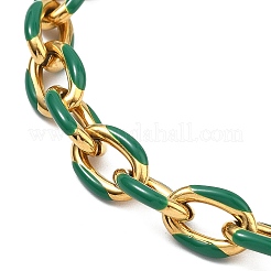 304 Edelstahl-Emaille-Kabelkettenarmbänder für Damen&nbsp;BJEW-JB13595