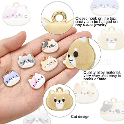 30pcs 6 styles de pendentifs en émail en alliage&nbsp;ENAM-CJ0003-89