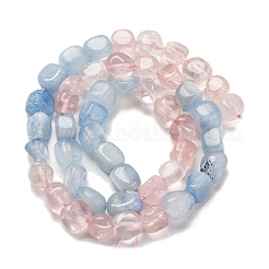 Natürliche Aquamarin- und Rosenquarzperlenstränge&nbsp;G-L610-B04-B01