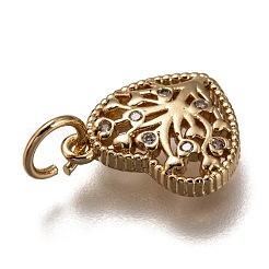 Messing micro pave klar zirkonia charme&nbsp;ZIRC-B002-62G