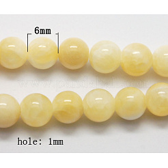 Natürliche gelbe Jade Perlen&nbsp;X-G-Q276-1