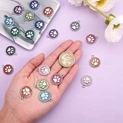 20pcs 10 Farben Emaille Charms&nbsp;ENAM-SZ0001-95