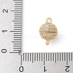 Fermoirs magnétiques en laiton avec zircone cubique de micro pave&nbsp;KK-U052-15G