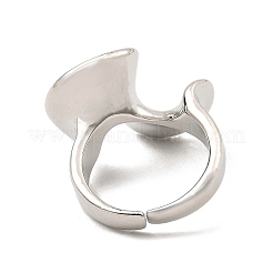 Offene Manschettenringe aus Messing mit Twist-Wave-Rack-Beschichtung für Damen&nbsp;RJEW-G294-07P