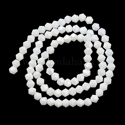 Hebras de cuentas de vidrio electrochapado de color sólido opaco&nbsp;GLAA-F029-P4mm-C15