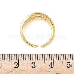 Micro ottone spianare anelli zirconi&nbsp;RJEW-H258-07G