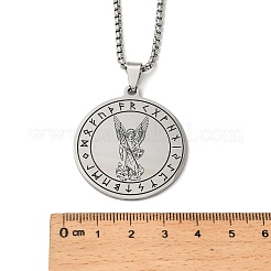 Collane con ciondolo a forma di San Michele Arcangelo&nbsp;NJEW-F344-02P