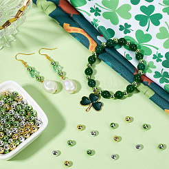 1500 Stück 3 Farben St. Patrick's Day Kunststoffperlen&nbsp;KY-SP0001-31