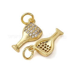 Latón micro pavimenta claro cubic zirconia encantos&nbsp;KK-P308-82G