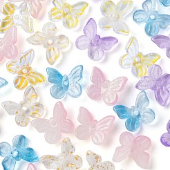 50 pz 5 colori ciondoli in vetro verniciato a spruzzo trasparente&nbsp;GLAA-FS0001-05