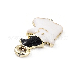 Halloween-Anhänger mit Messing-Emaille-Beschichtung&nbsp;KK-D031-01LG