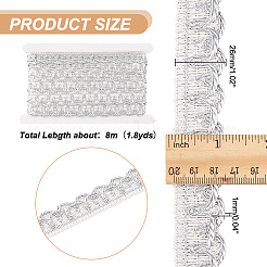 8 m langes Spitzenband aus Polyester für Gardinen&nbsp;DIY-NB0008-30C