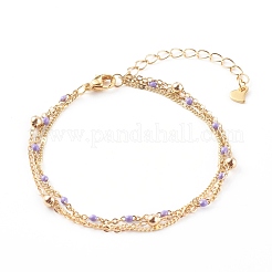 Bracciali multifilo in acciaio inossidabile smaltato 304&nbsp;BJEW-JB06153