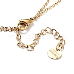 Goldene 304 Edelstahl-Kabelketten Doppelschicht-Halskette&nbsp;LS-NJEW-Z027-01A